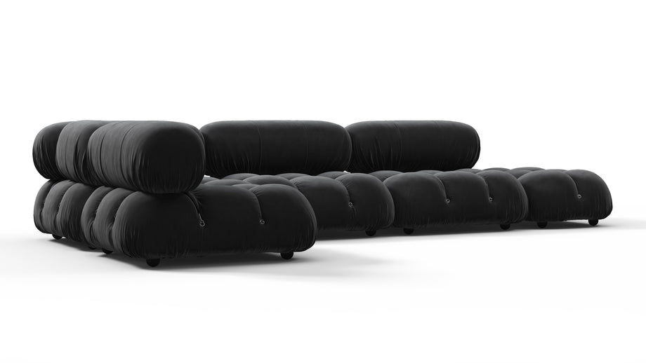 Bellini SectionalBlack Velvet