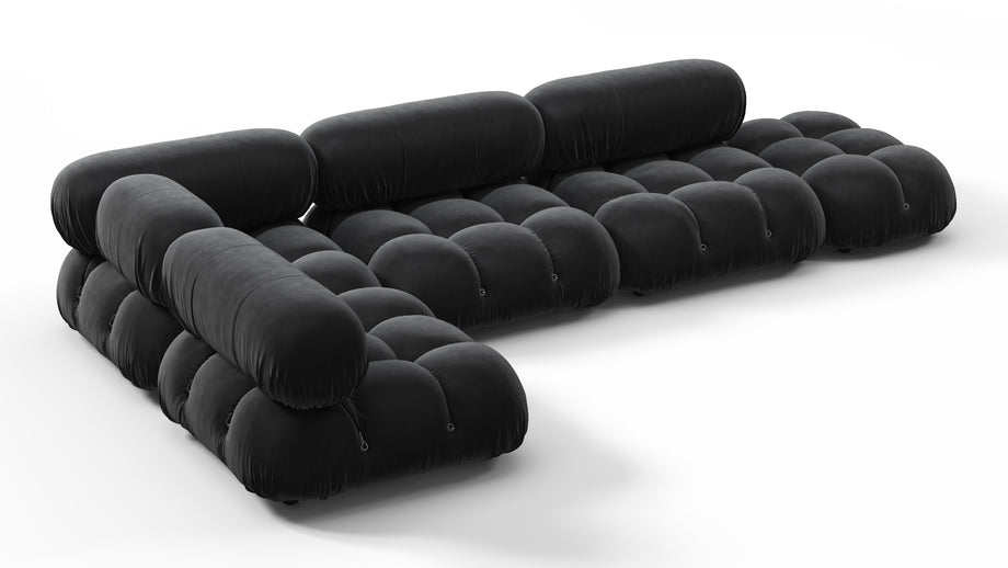 Bellini SectionalBlack Velvet
