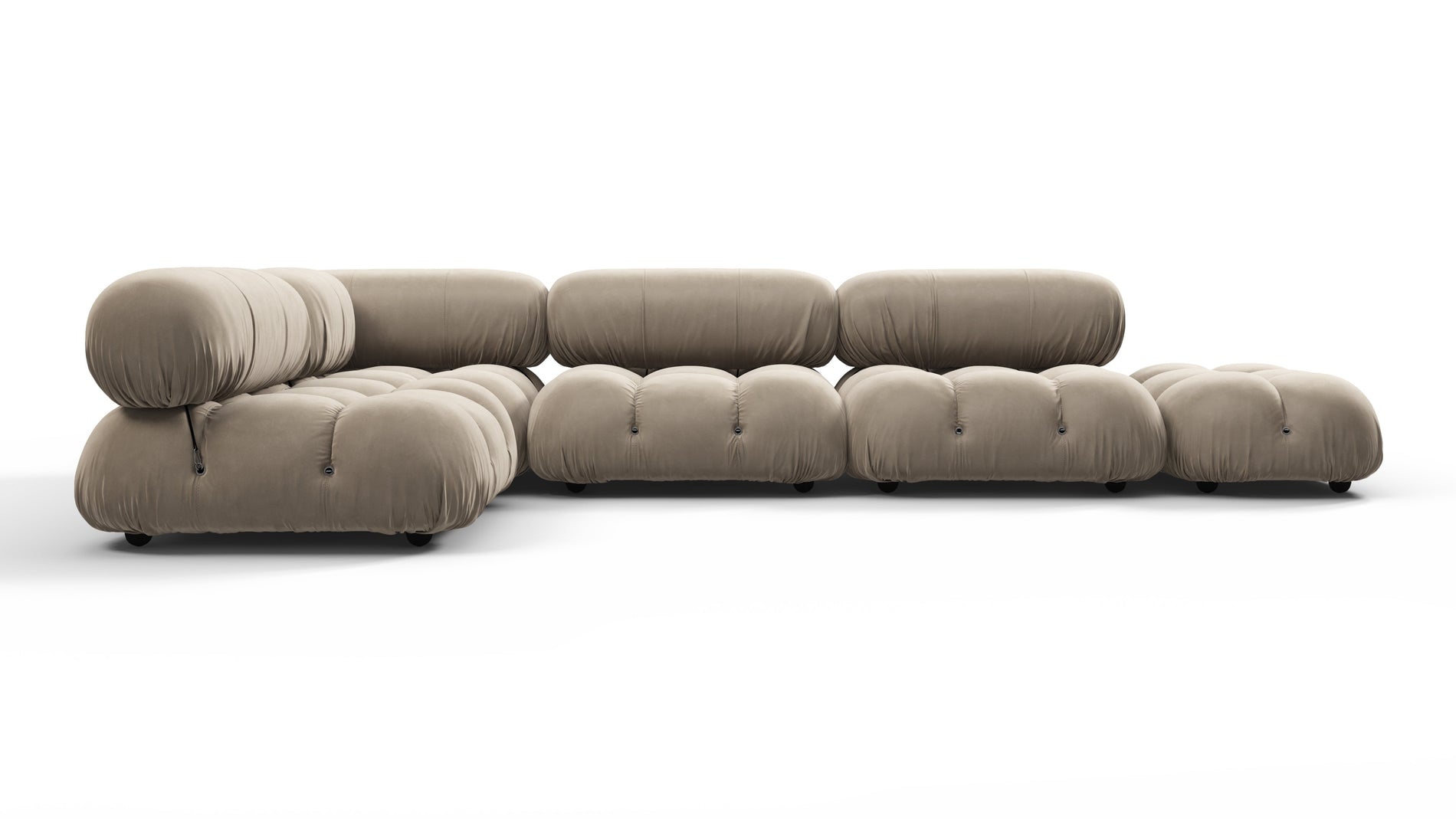 Bellini SectionalGreige Velvet
