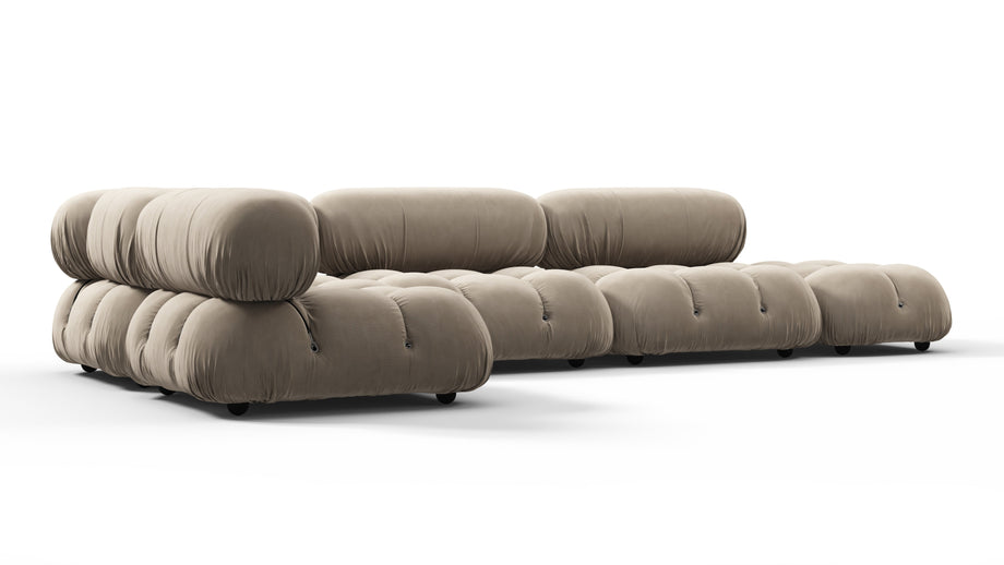 Bellini SectionalGreige Velvet