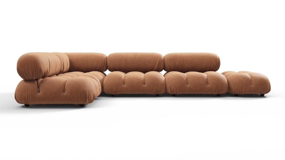 Bellini SectionalTan Vegan Leather