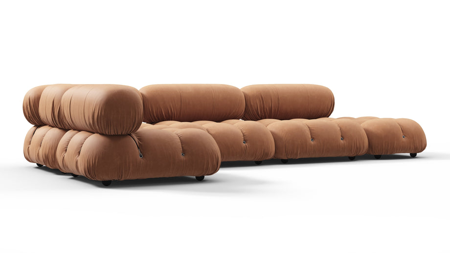 Bellini SectionalTan Vegan Leather