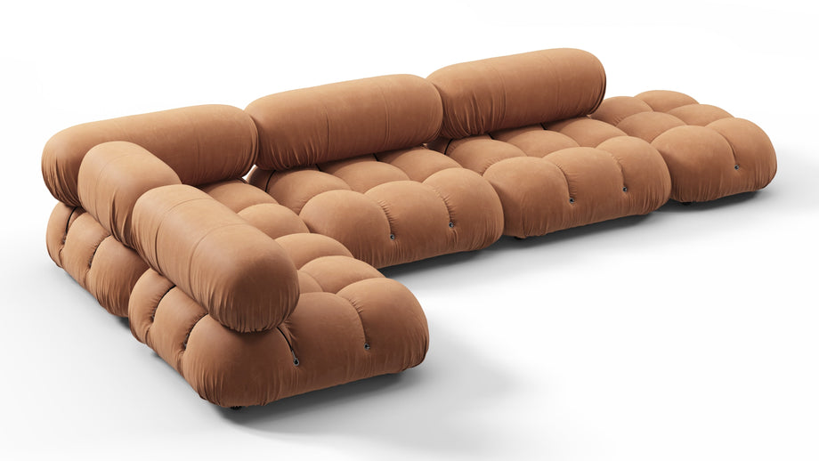 Bellini SectionalTan Vegan Leather