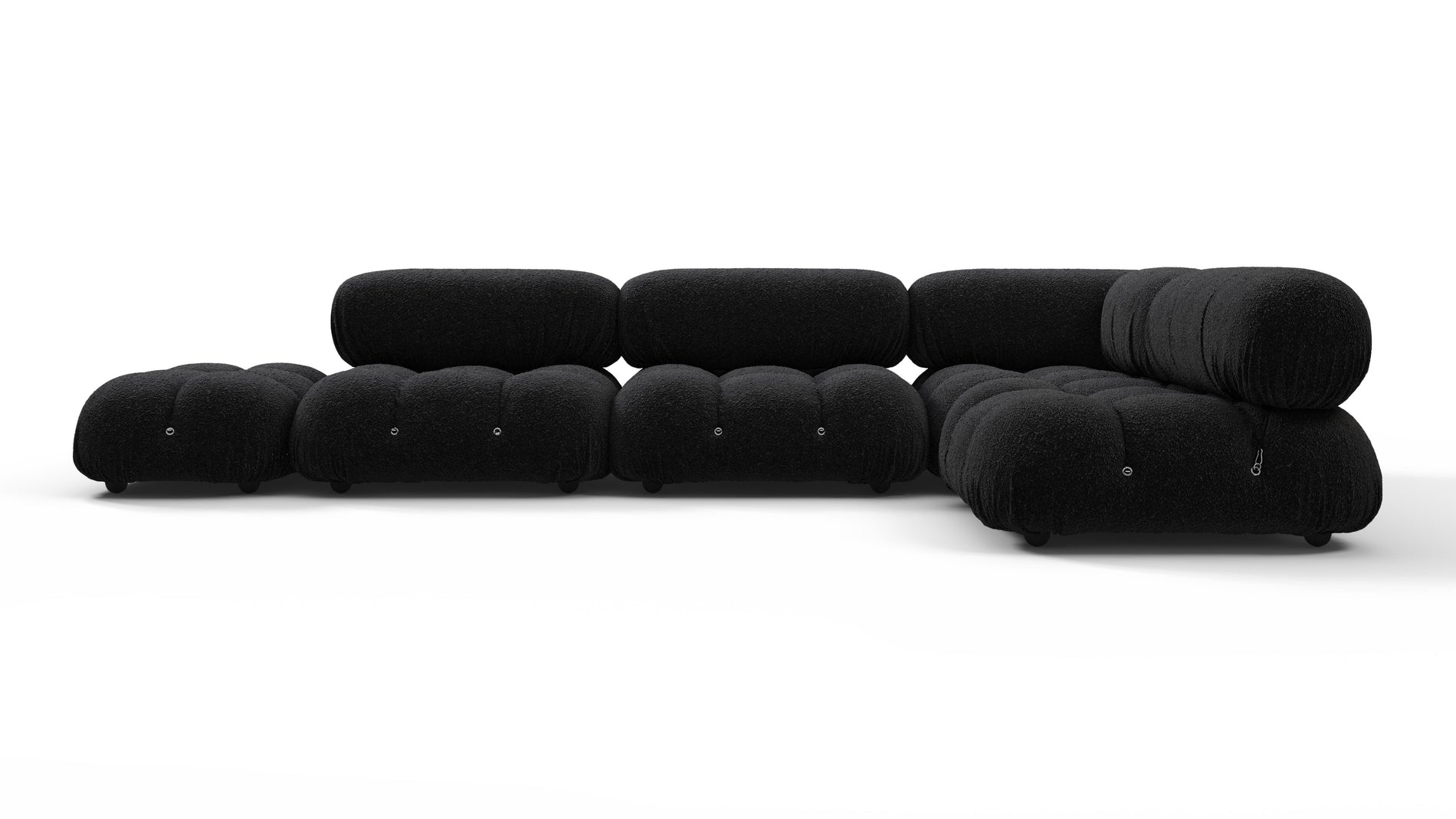 Bellini SectionalBlack Boucle