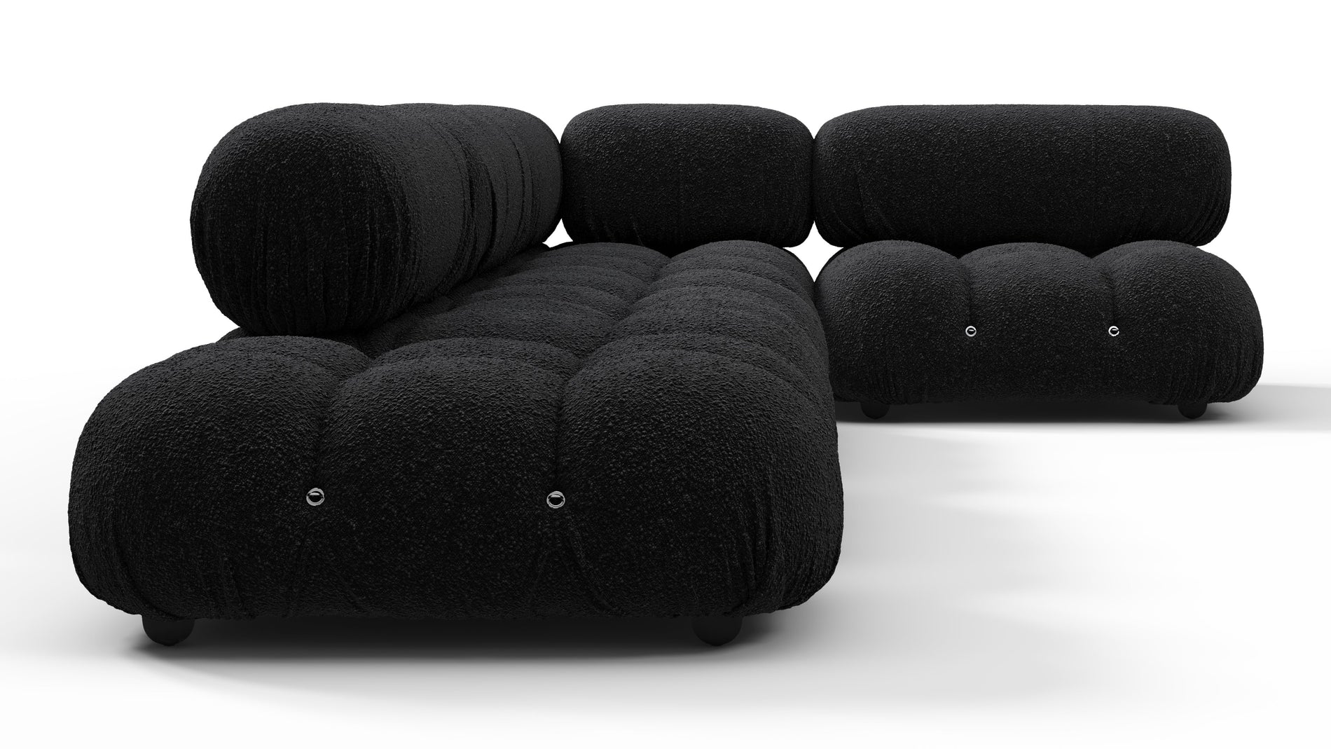 Bellini SectionalBlack Boucle