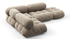 Bellini Sectional - Greige Velvet - Image 3
