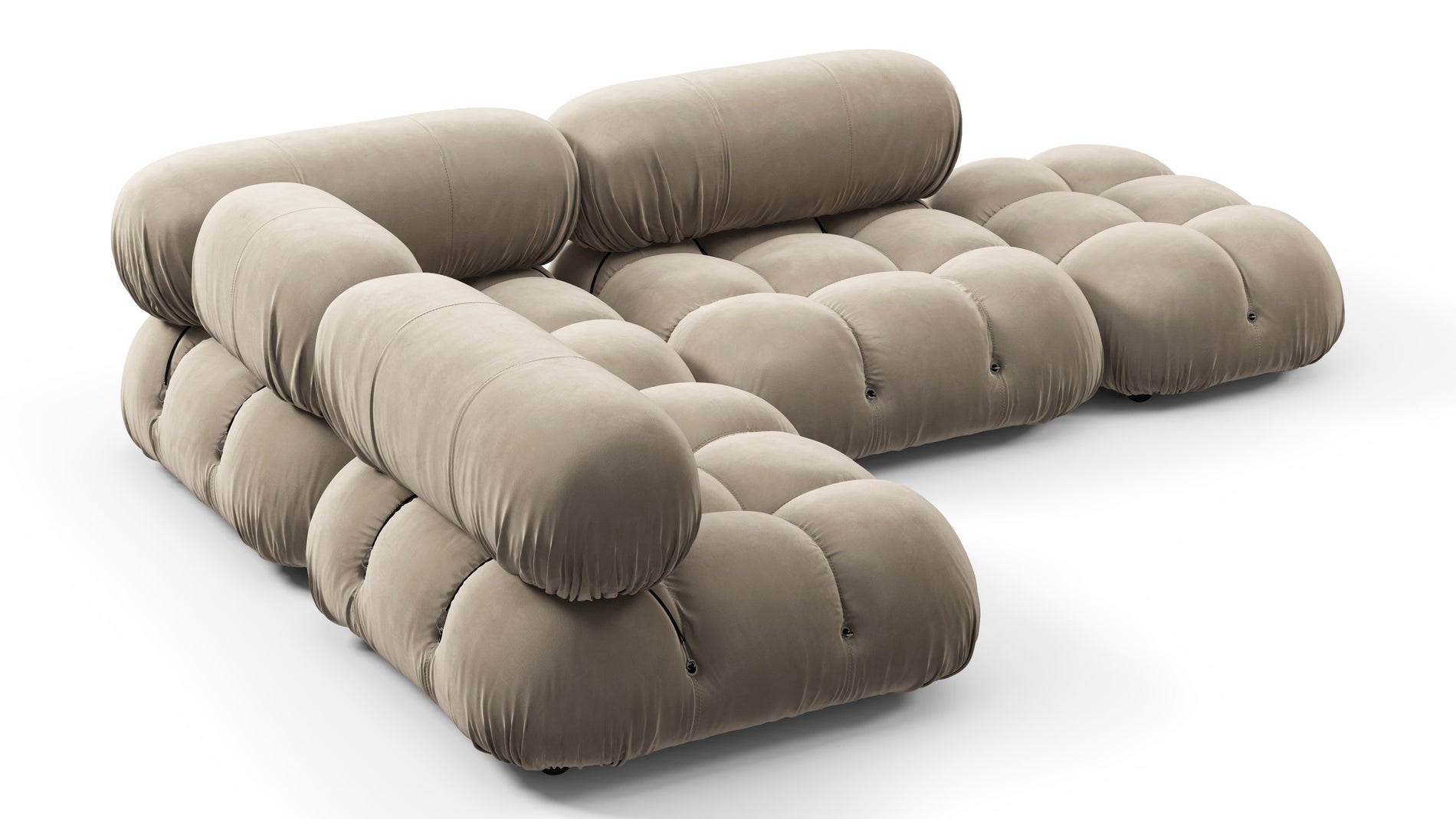 Bellini SectionalGreige Velvet
