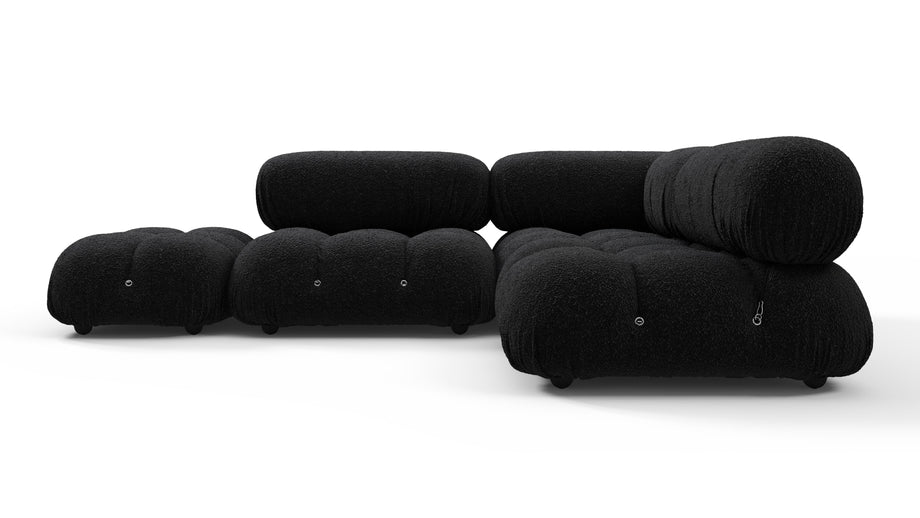 Bellini SectionalBlack Boucle