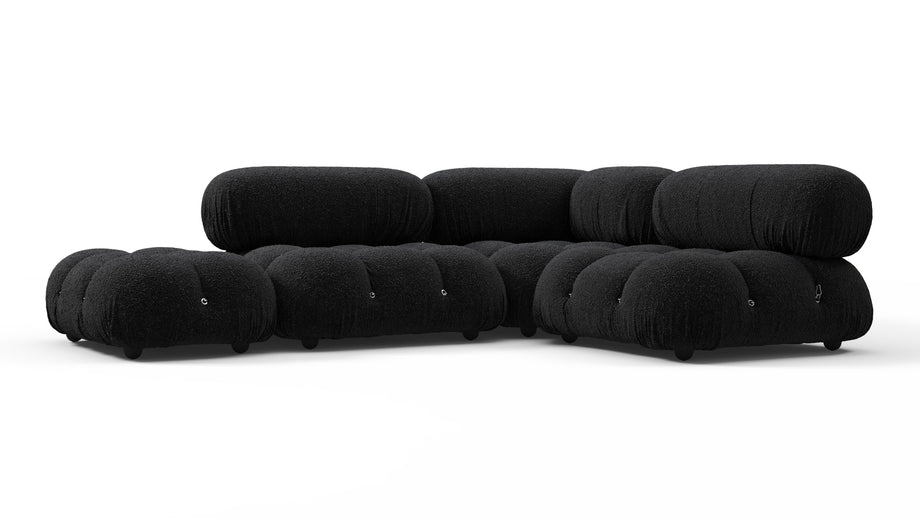 Bellini SectionalBlack Boucle