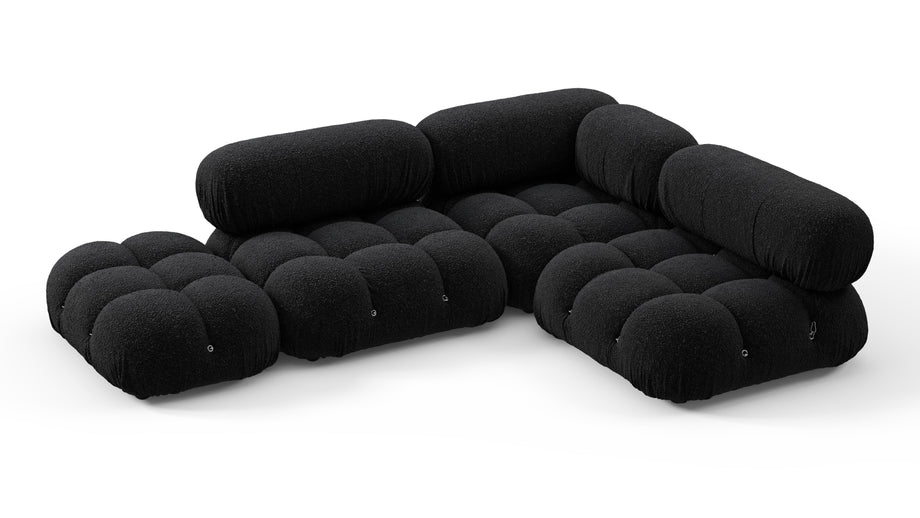 Bellini SectionalBlack Boucle