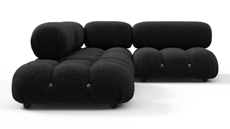 Bellini SectionalBlack Boucle