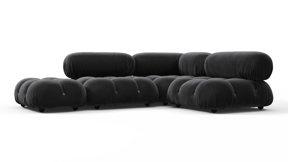 Bellini SectionalBlack Velvet