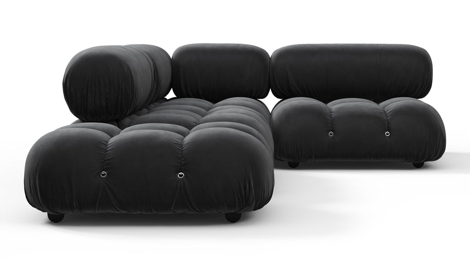 Bellini SectionalBlack Velvet
