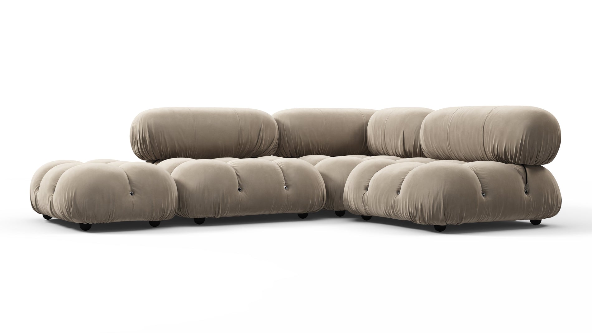 Bellini SectionalGreige Velvet