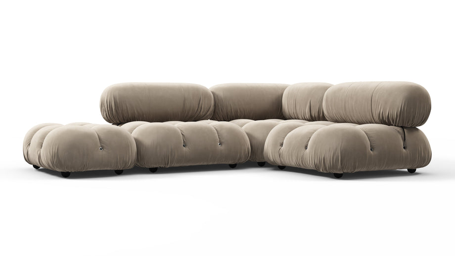 Bellini SectionalGreige Velvet