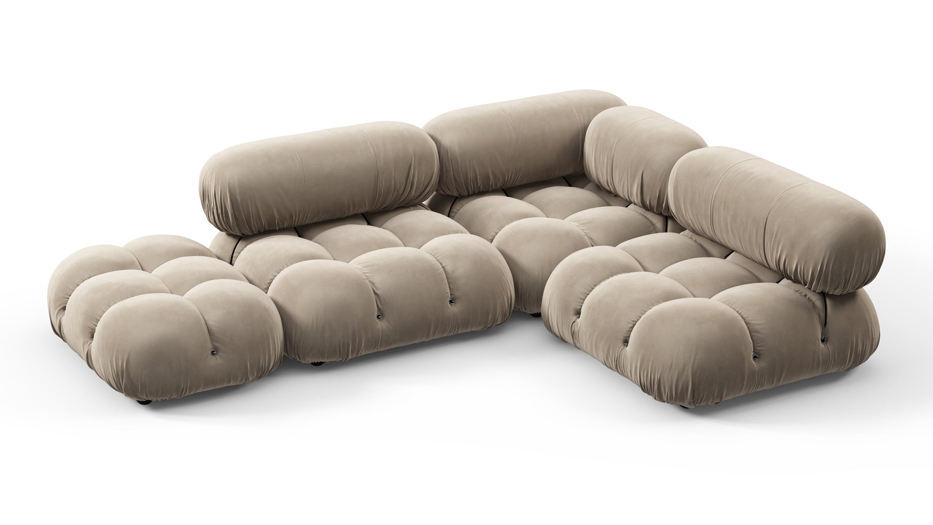 Bellini SectionalGreige Velvet