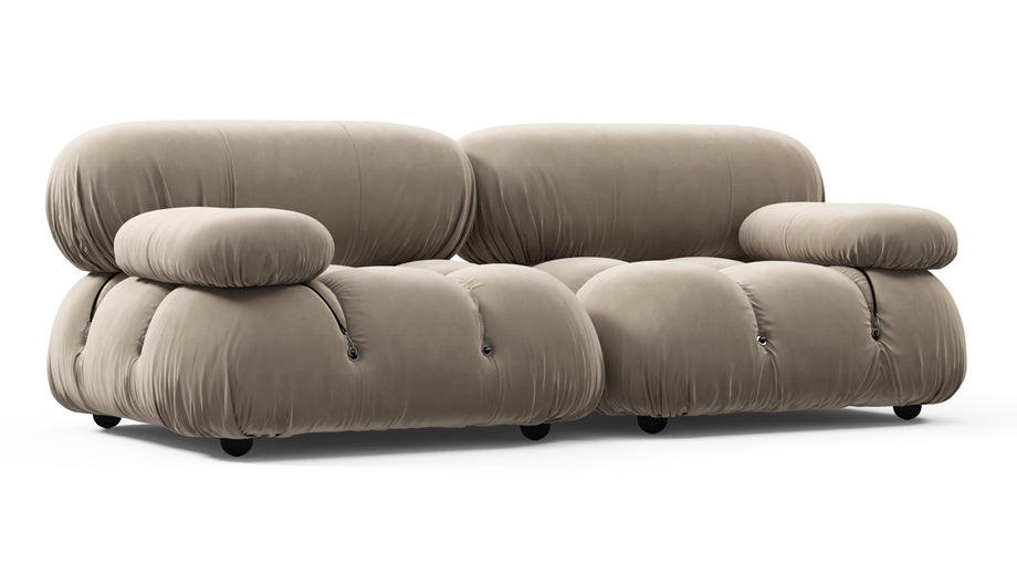 Bellini SoffaGreige Velvet
