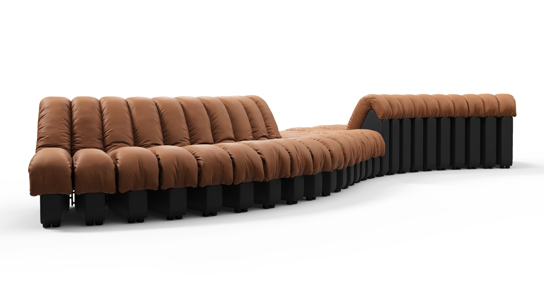 DS 600Vintage Tan and Black Vegan Leather