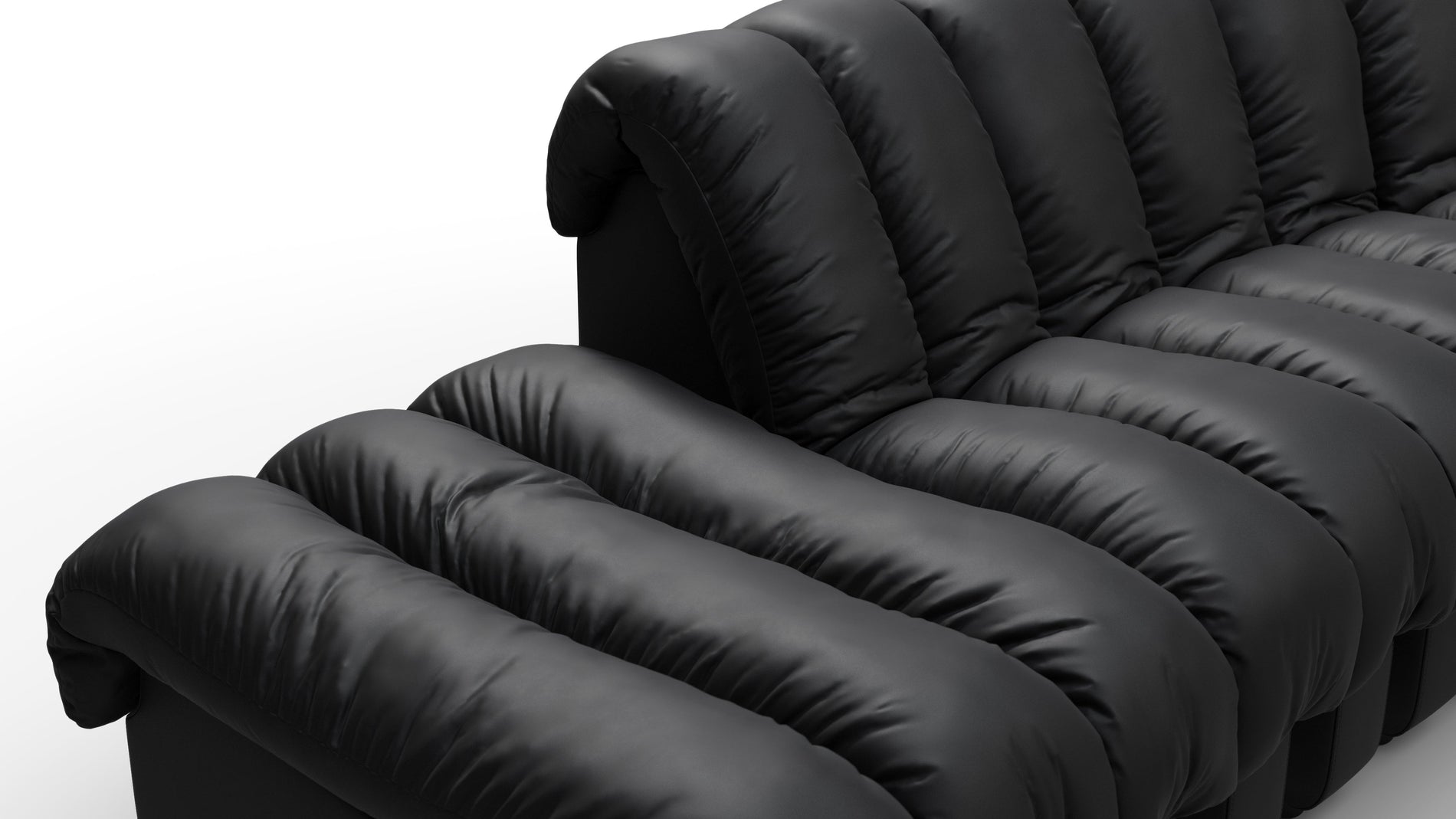 DS 600Schwarzes veganes Leder