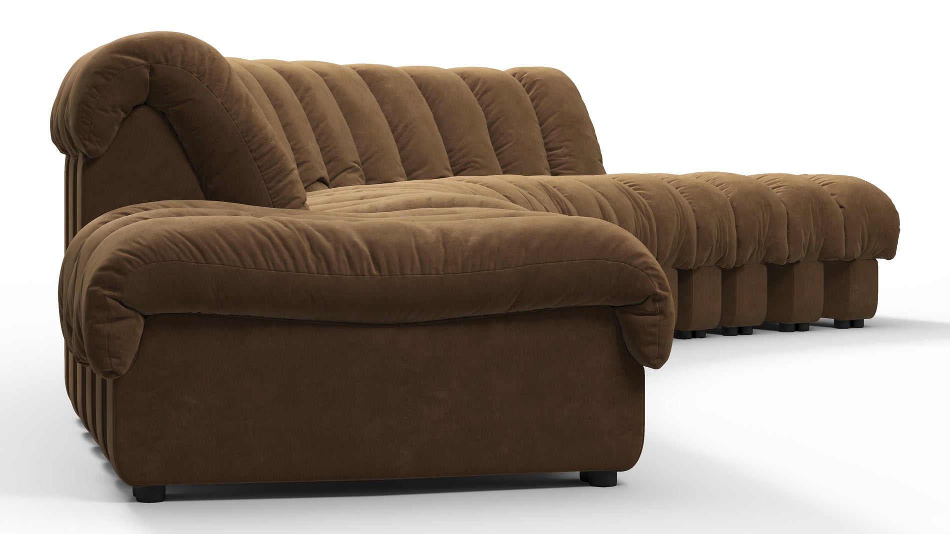 DS 600Braunes veganes Wildleder