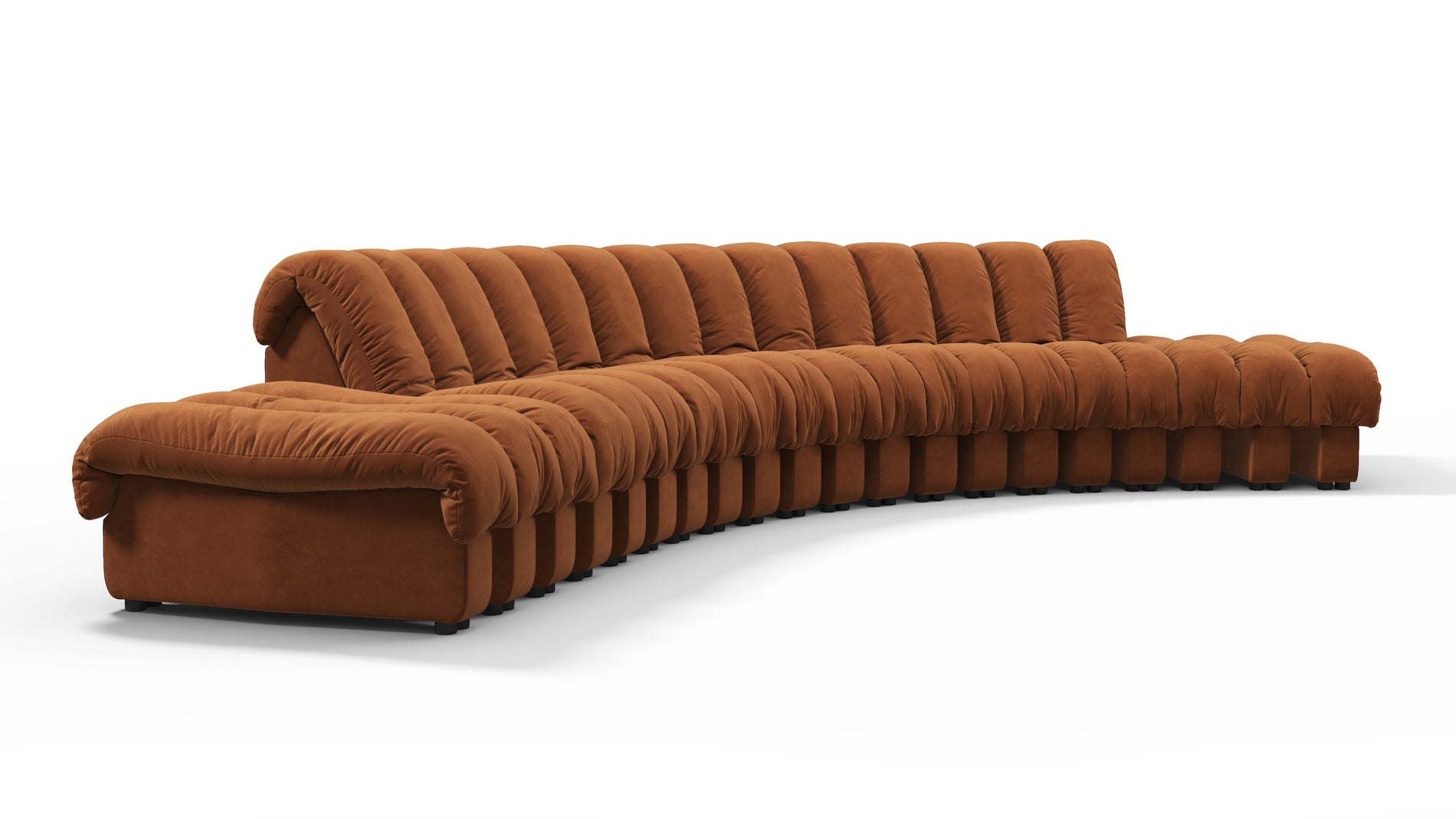 DS 600Verbrannte orange vegane Wildleder