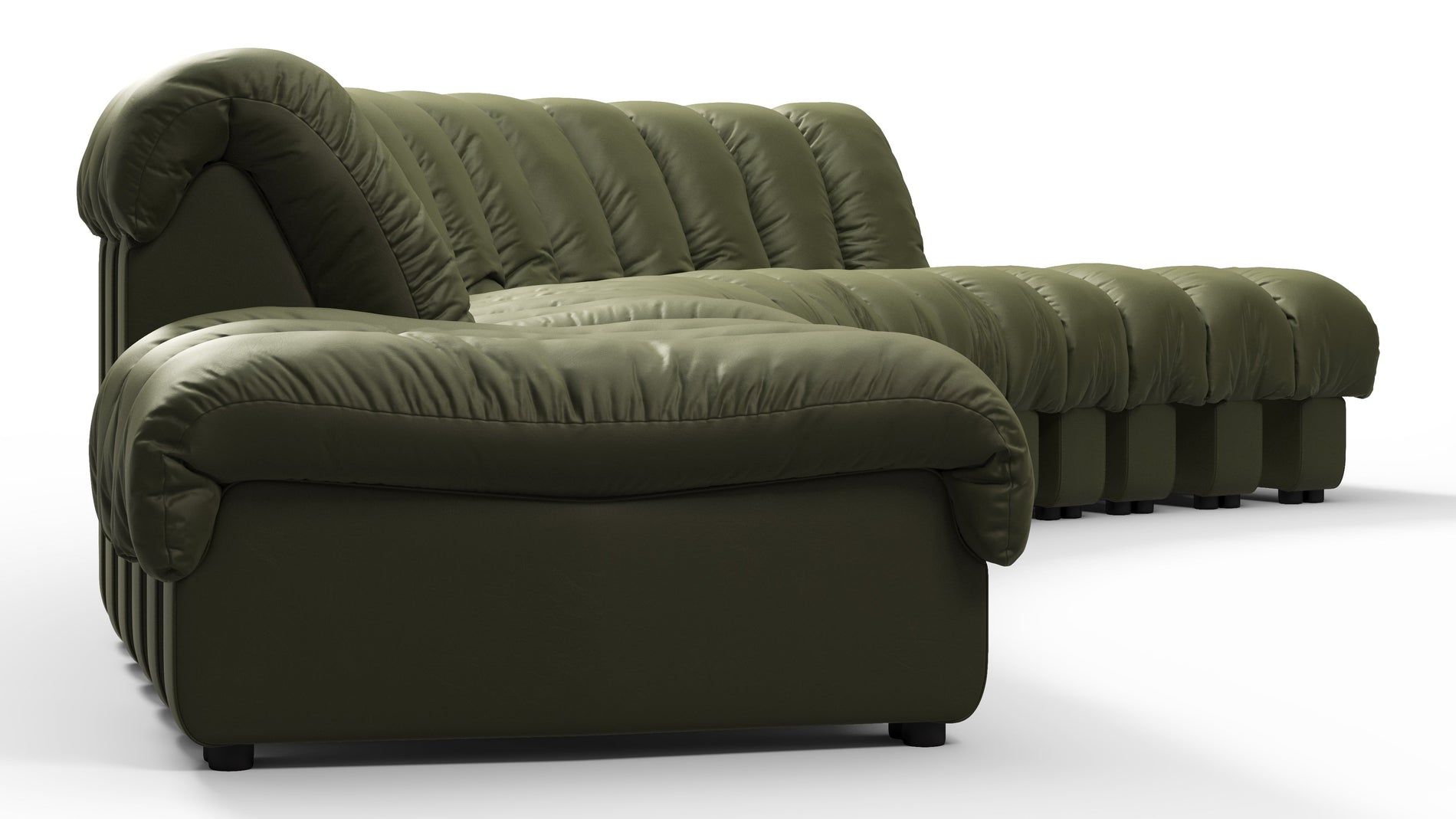 DS 600Tiefes olives veganes Leder
