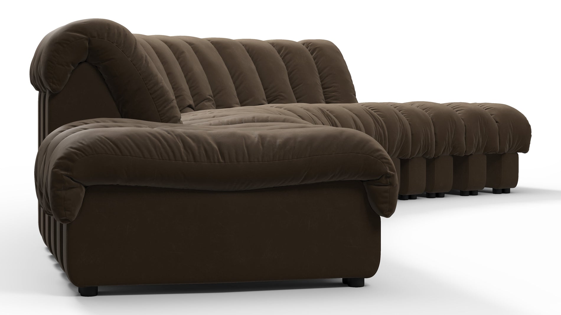 DS 600Delannes braunes veganes Leder