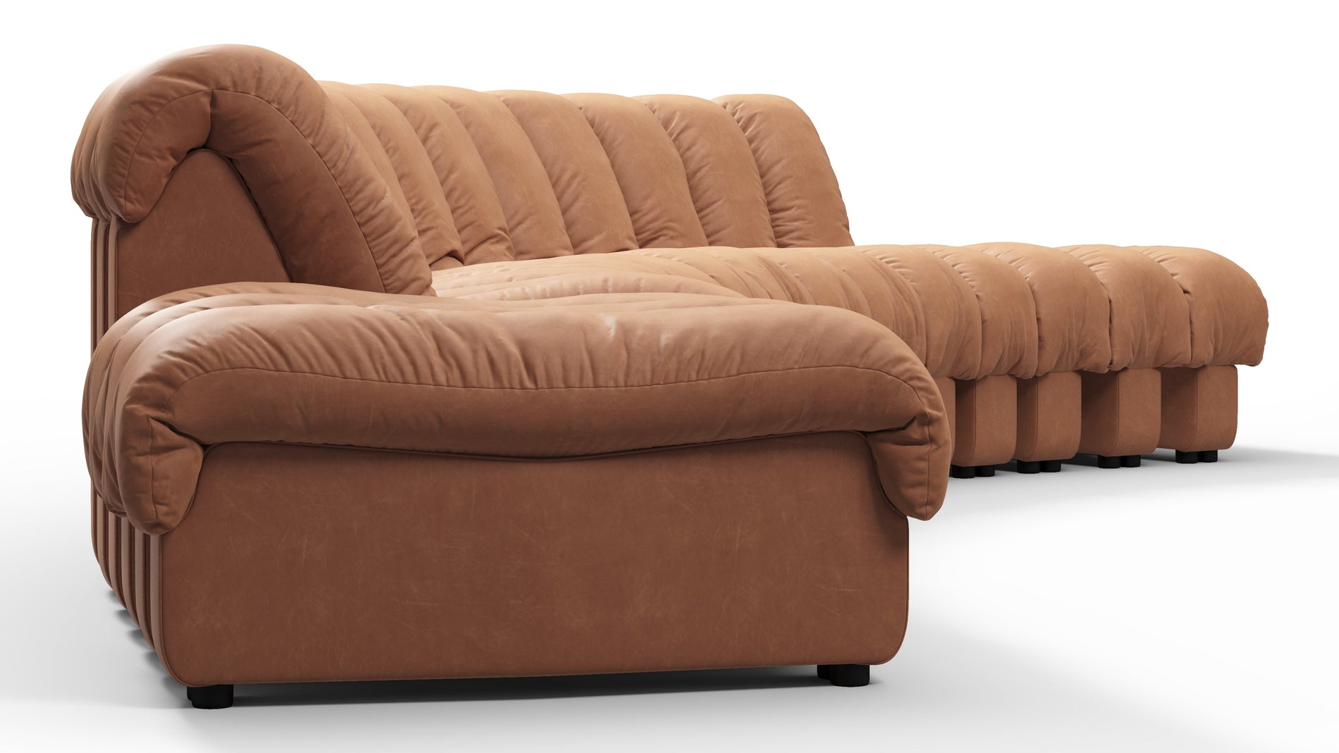 DS 600Braunes veganes Leder