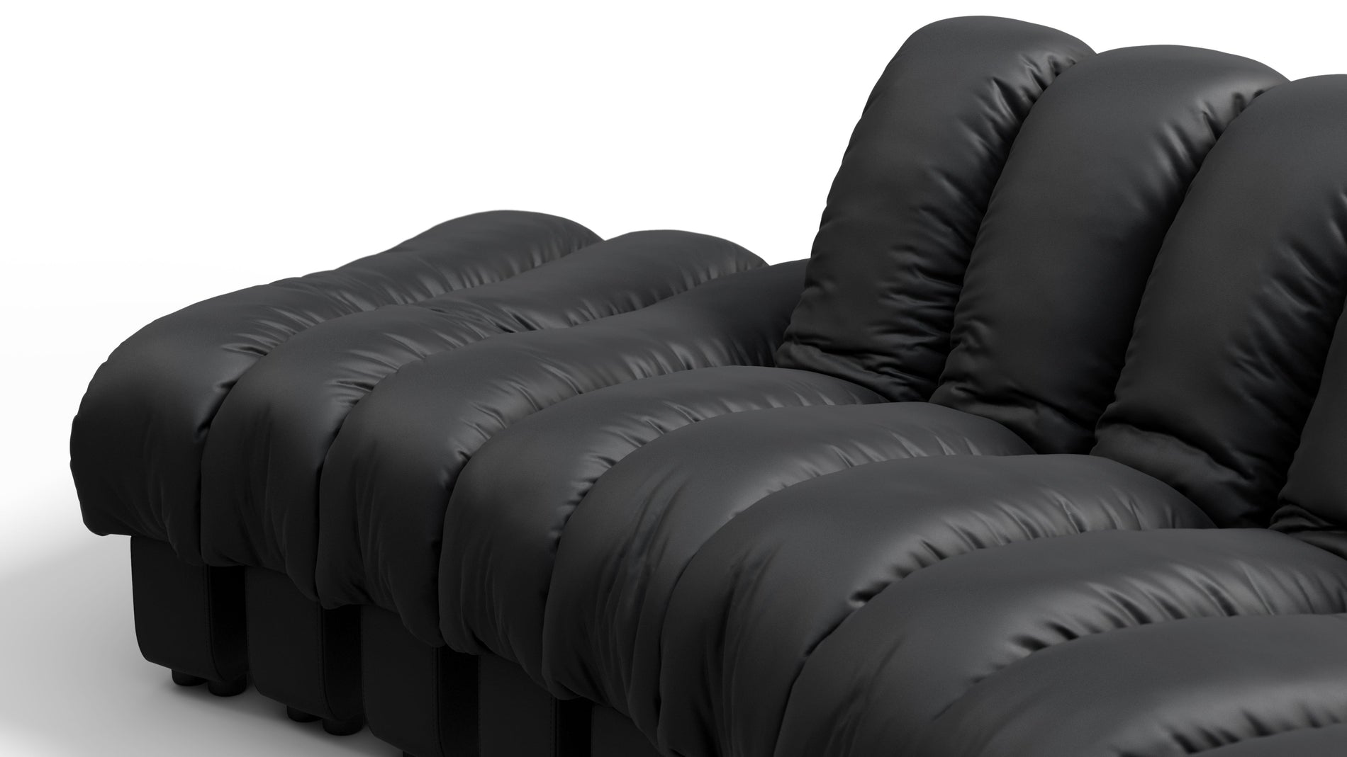 DS 600Schwarzes veganes Leder