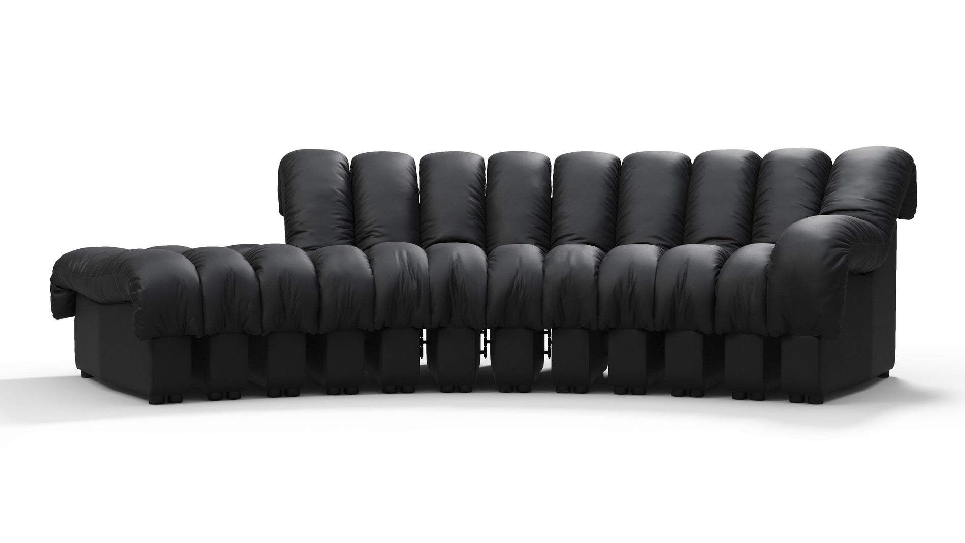 DS 600Schwarzes veganes Leder
