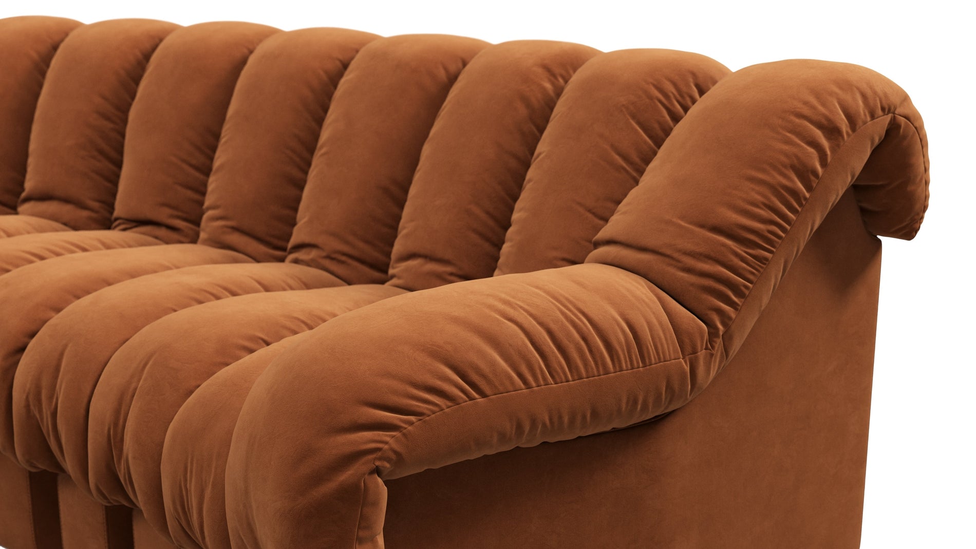DS 600Verbrannte orange vegane Wildleder