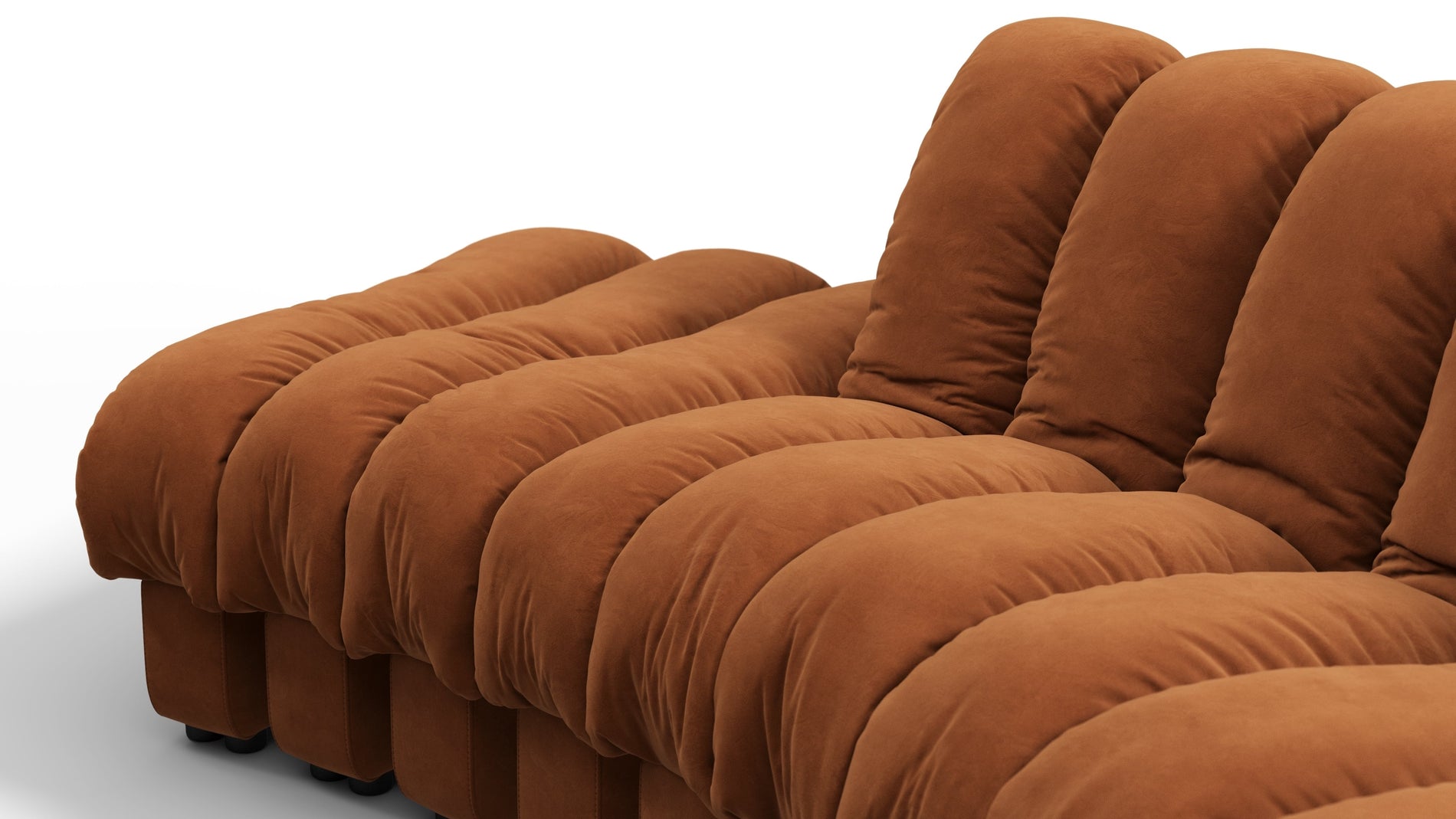 DS 600Verbrannte orange vegane Wildleder
