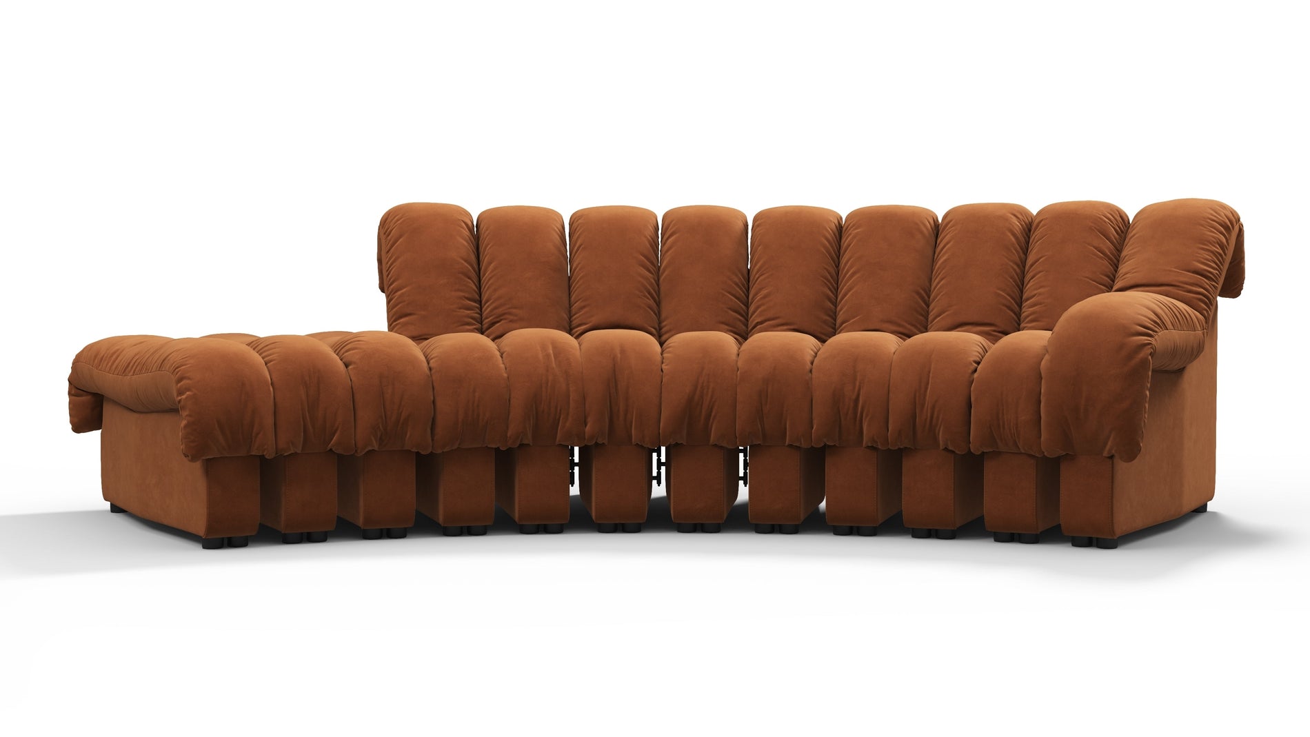 DS 600Verbrannte orange vegane Wildleder