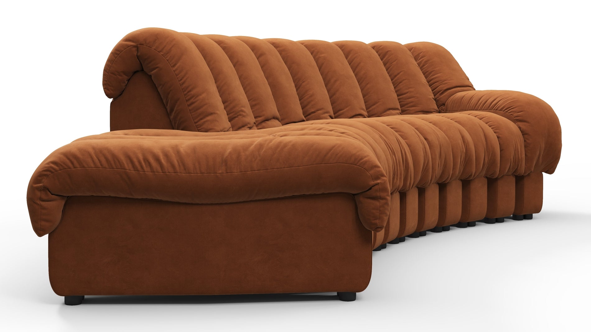 DS 600Verbrannte orange vegane Wildleder