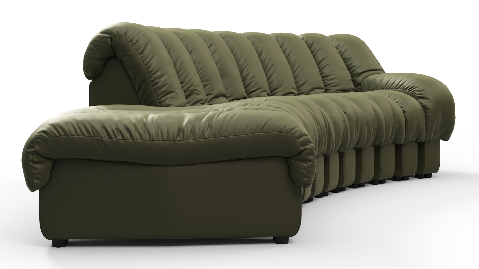 DS 600Tiefes olives veganes Leder