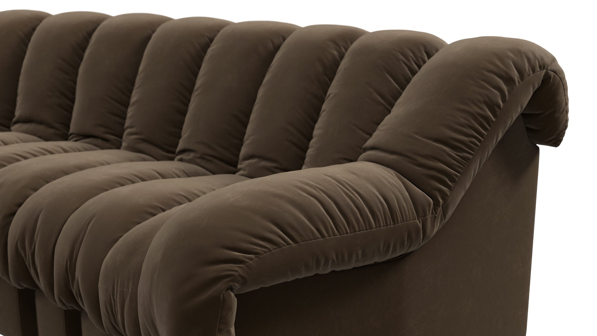 DS 600Delannes braunes veganes Leder
