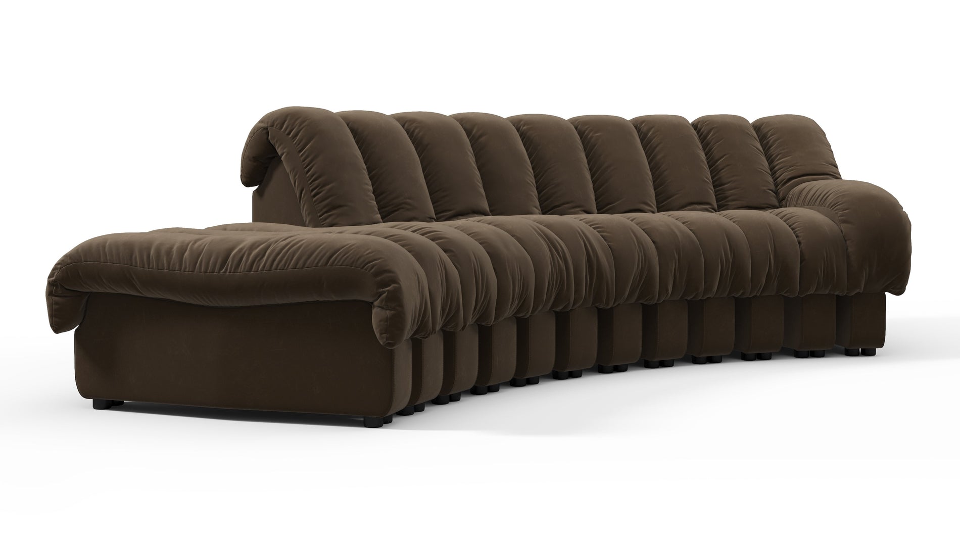 DS 600Delannes braunes veganes Leder
