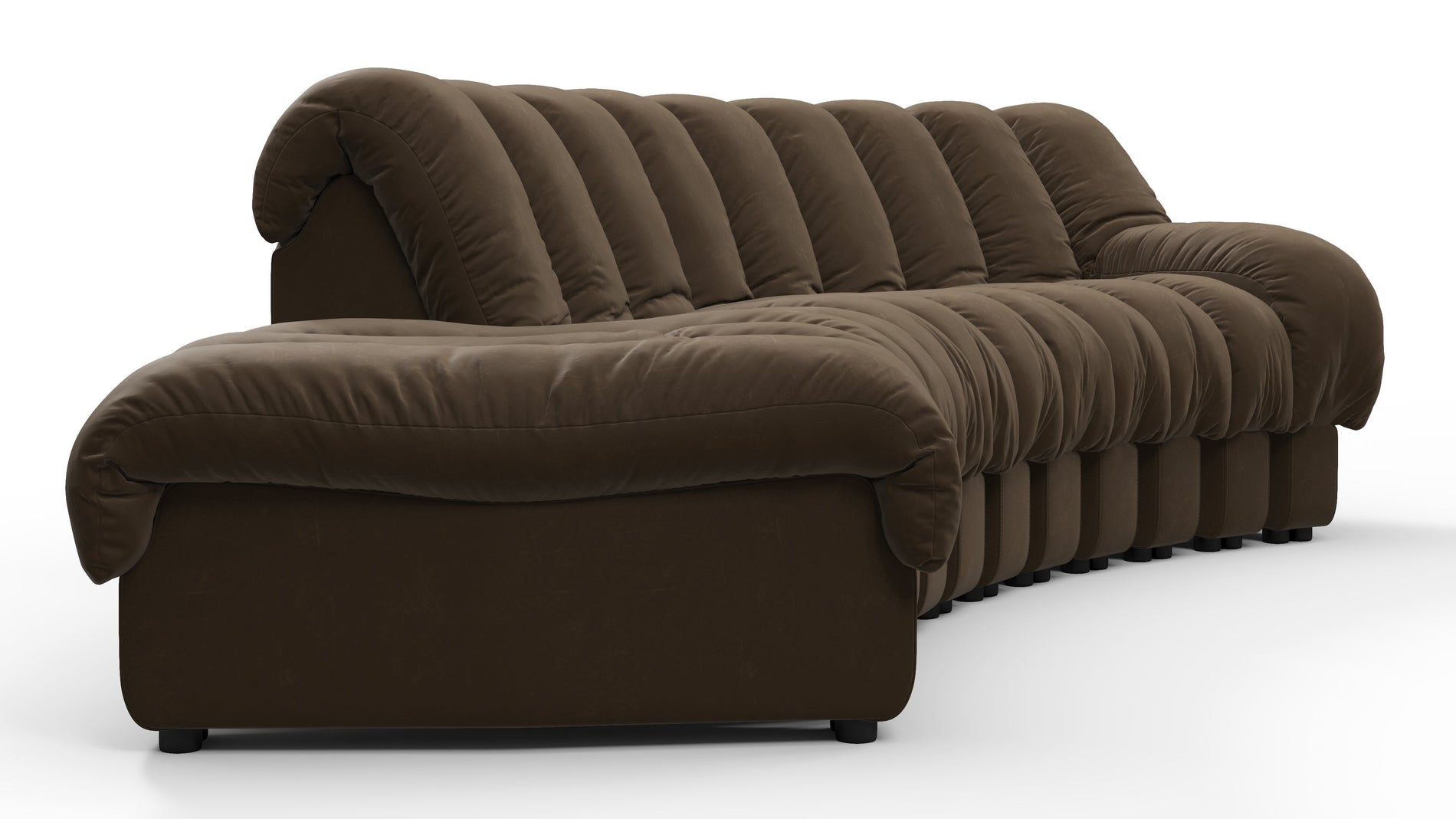DS 600Delannes braunes veganes Leder