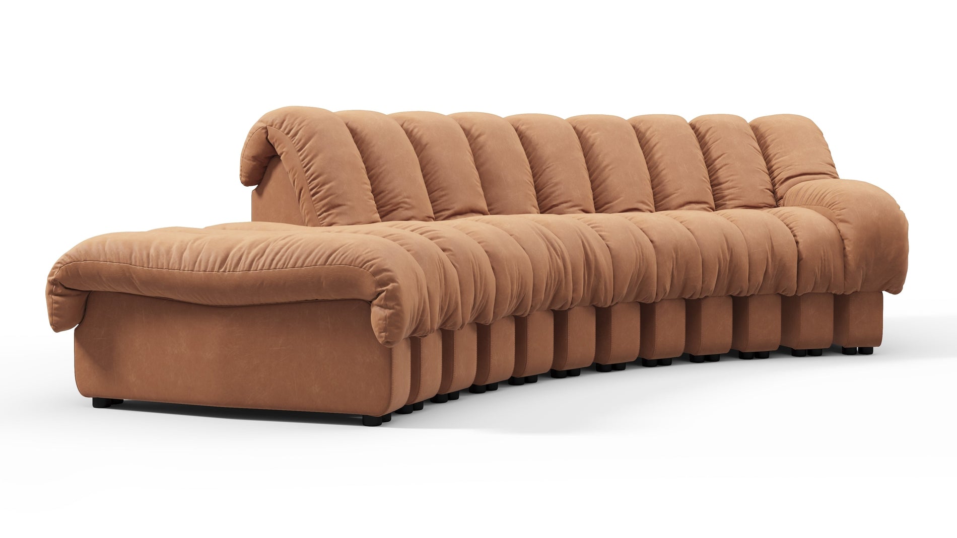 DS 600Braunes veganes Leder
