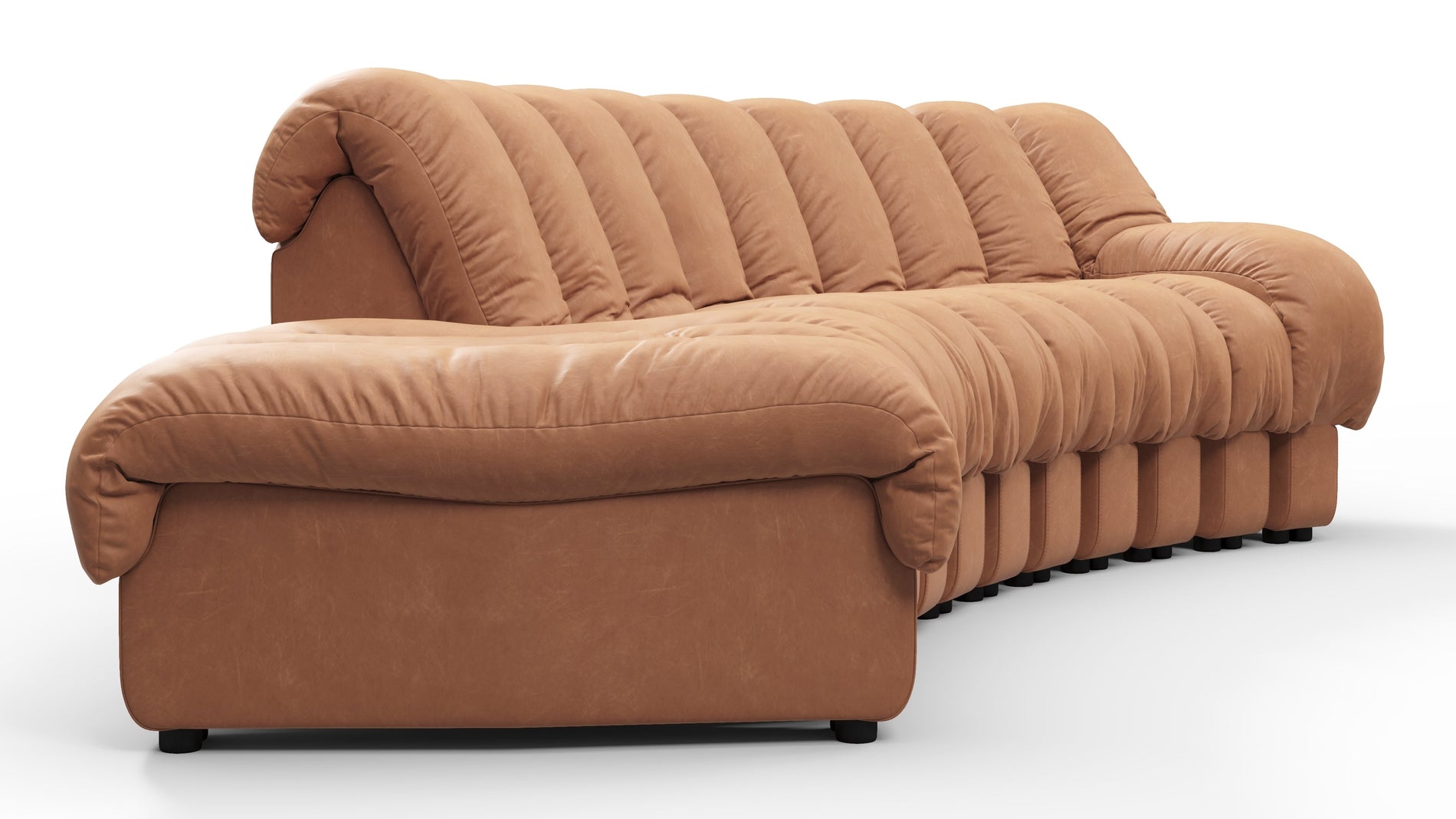 DS 600Braunes veganes Leder