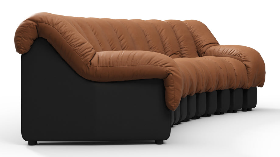 DS 600Vintage Tan and Black Vegan Leather