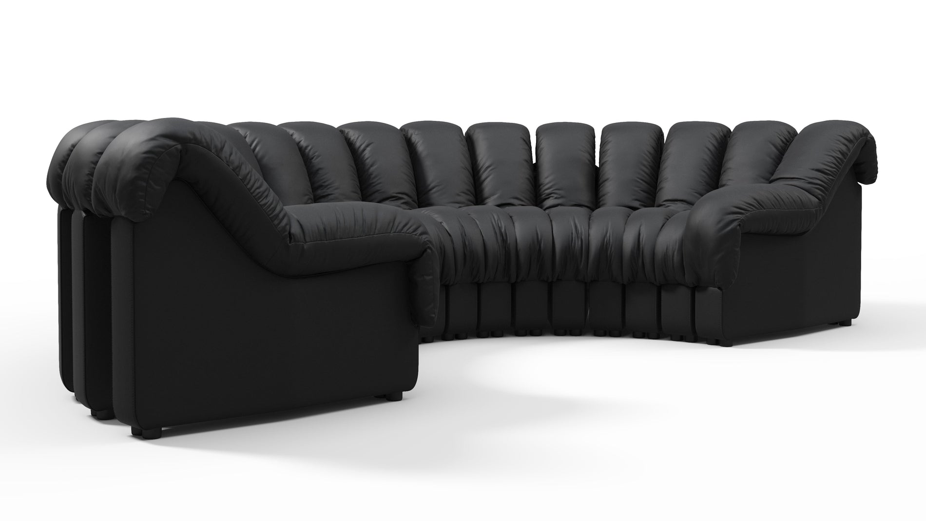 DS 600Schwarzes veganes Leder
