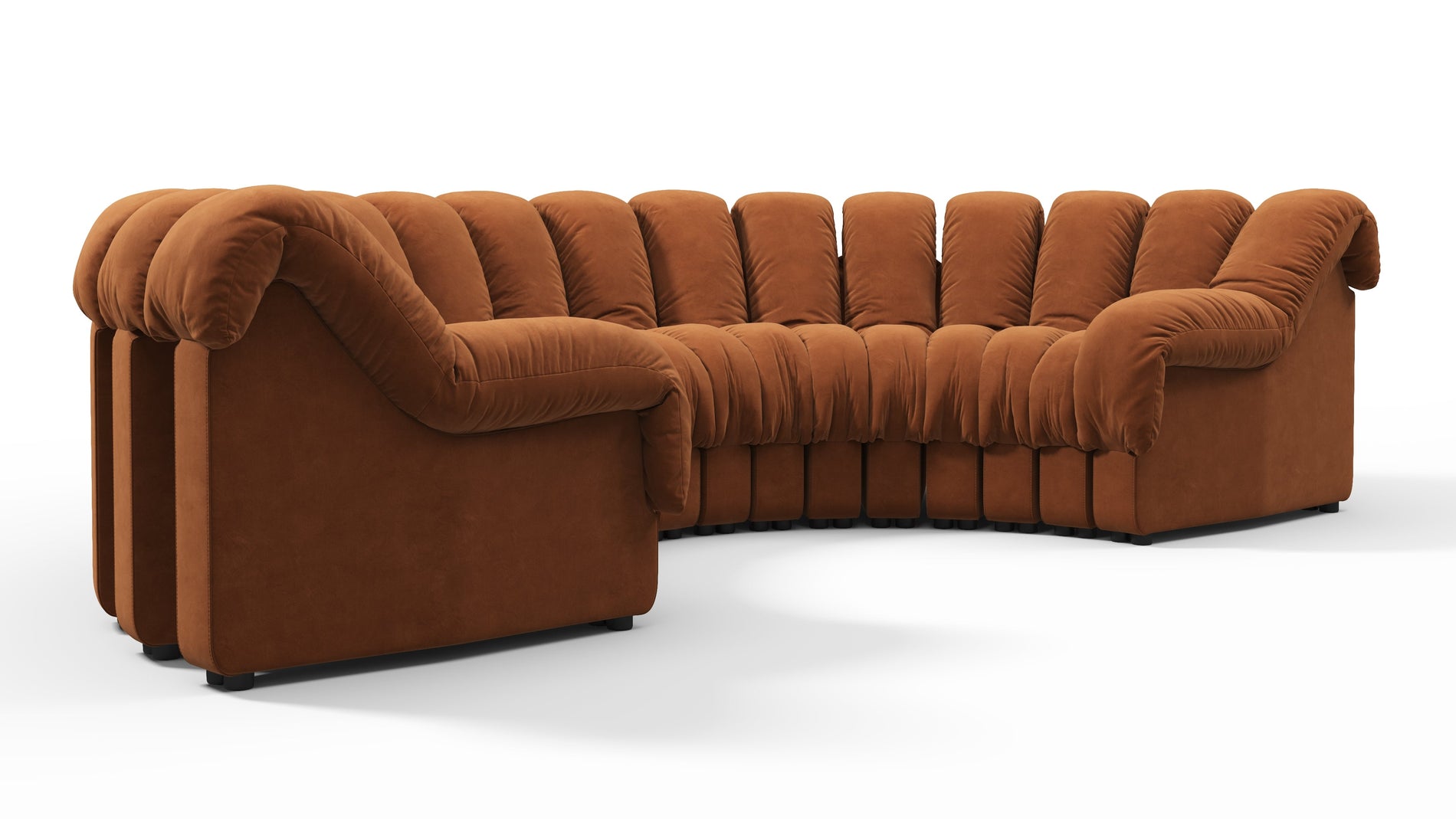 DS 600Verbrannte orange vegane Wildleder