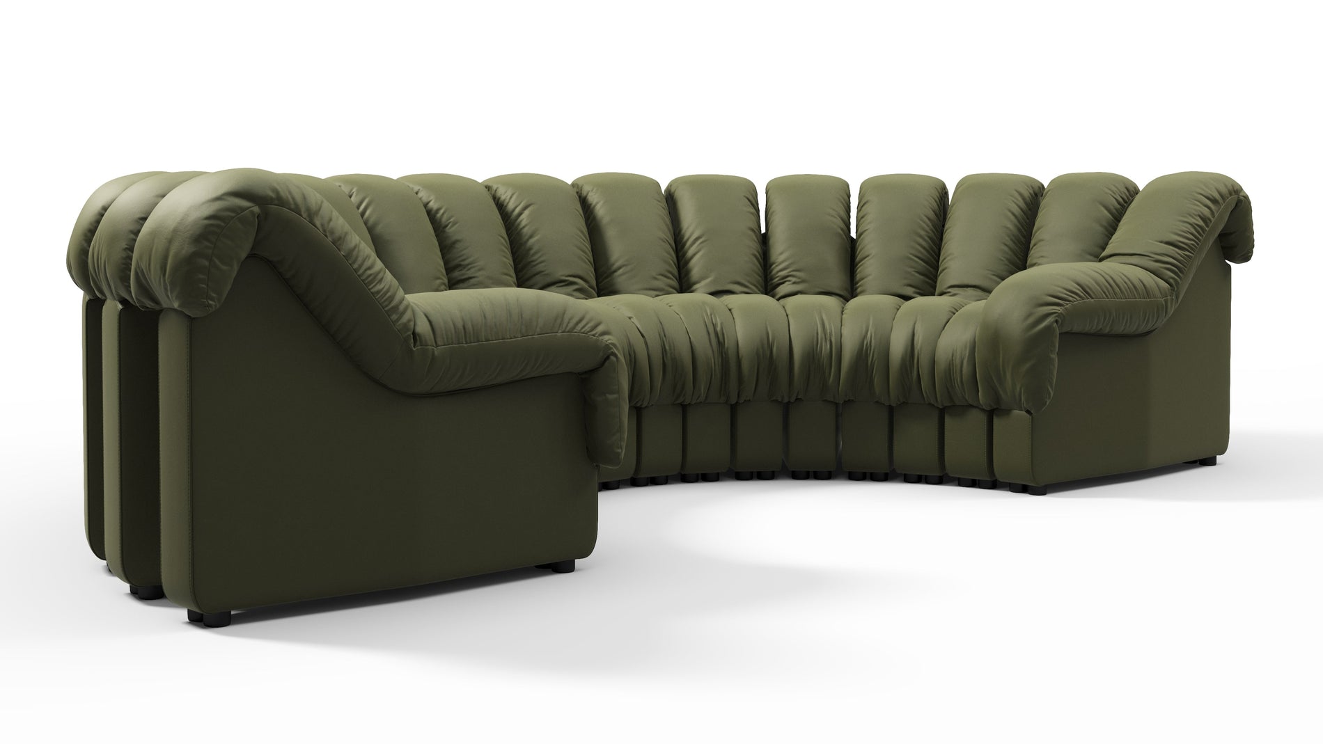 DS 600Tiefes olives veganes Leder