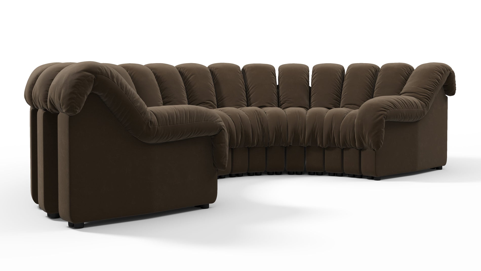 DS 600Delannes braunes veganes Leder