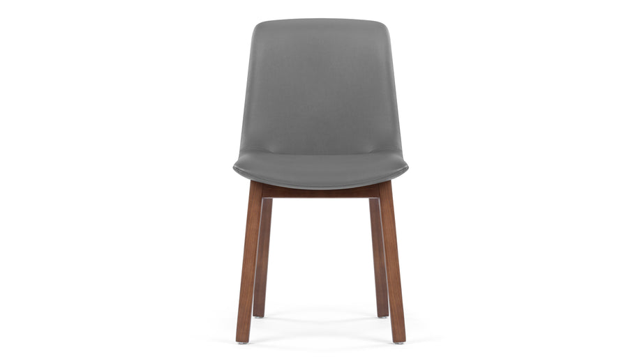 LeblancGlacier Gray Vegan Leather and Walnut