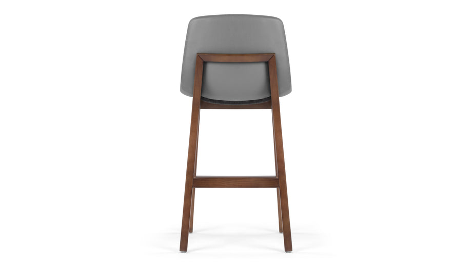LeblancGlacier Gray Vegan Leather and Walnut