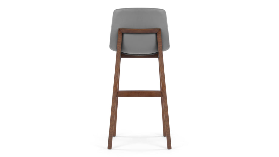 LeblancGlacier Gray Vegan Leather and Walnut
