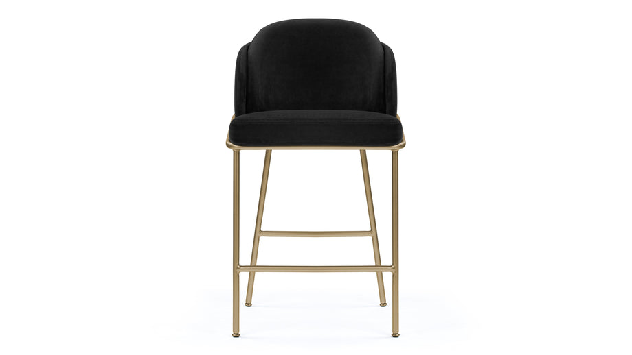 AbenBlack Velvet with Brass Legs