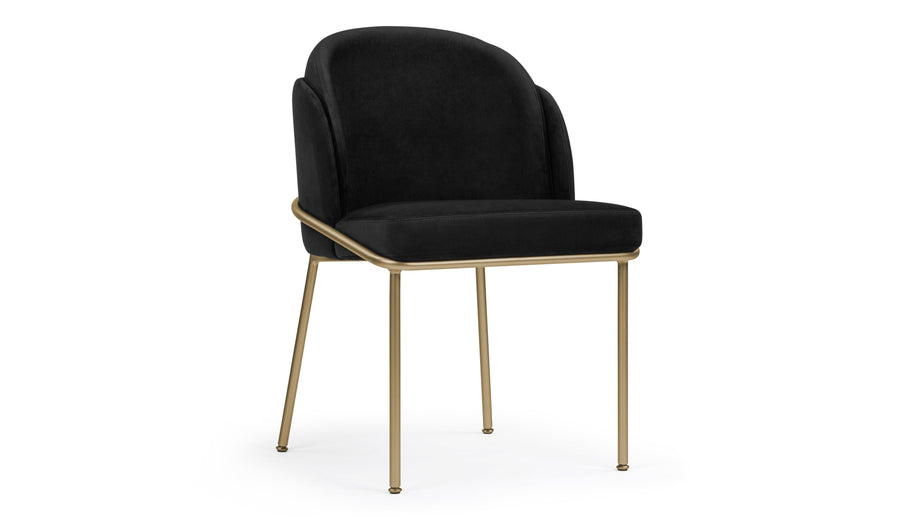 AbenBlack Velvet with Brass Legs